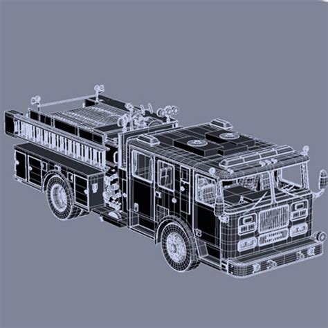 Truck Pumper 3d Model