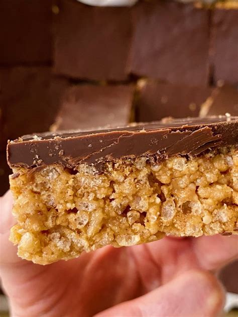 No Bake Crispy Peanut Butter Chocolate Bars Story – healthyGFfamily.com