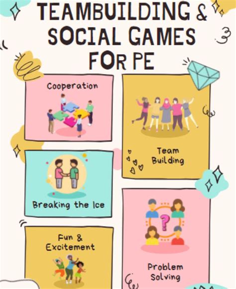 Teambuilding & Social Games for PE | Social games, Emotional skills, Team building