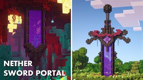 Minecraft | How to build a Nether Sword Portal | Tutorial - YouTube