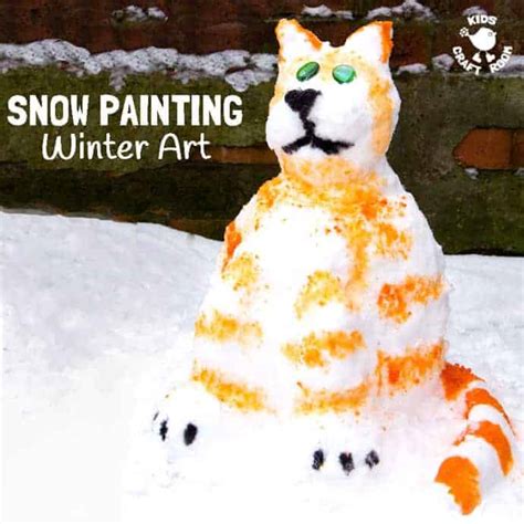 Snow Painting - Winter Art For Kids - Kids Craft Room