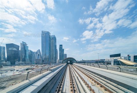 Dubai Downtown skyline, United Arab Emirates or UAE. Urban city. Stock ...