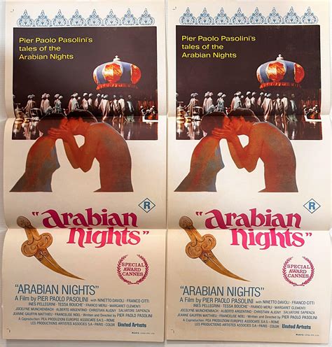 Lot - Arabian Nights 1974, United Artists, Starring Ninetto Davoli, Franco Citti & Franco Merli ...