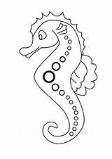 Printable Seahorse Coloring Pages PDF sketch template