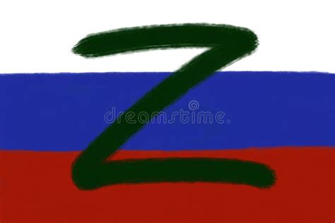 Flag of Russian with the Symbol Z Editorial Stock Photo - Illustration of flag, white: 244012513