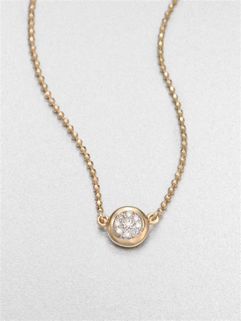 Lyst - Phillips House 14K Yellow Gold & Diamond Delicate Pendant Necklace in Metallic