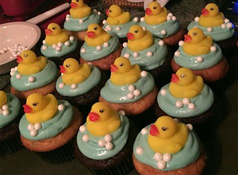 Cupcakes I made for a rubber ducky babyshower | Rubber ducky, Desserts ...