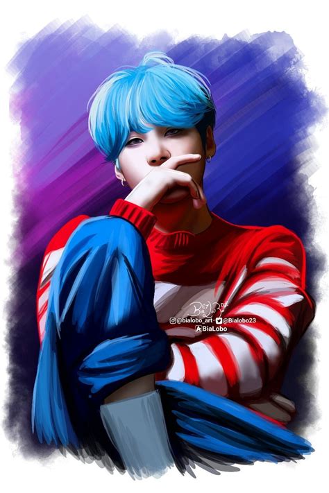 BTS Suga Fanart Wallpapers - Wallpaper Cave