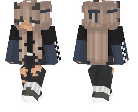 Blue/Black Hoodie Girl | Minecraft PE Skins