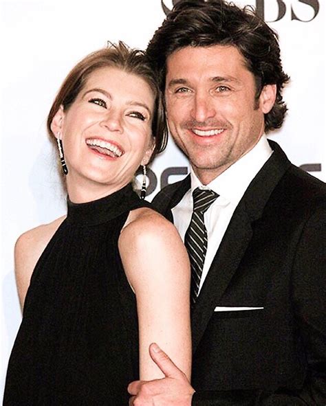 "Ellen Pompeo and Patrick Dempsey" Stickers by Julia Koscelnik | Redbubble