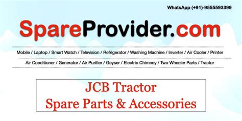 JCB Tractor Spare Parts & Accessories | Tractor Parts Price List | by SpareProvider.com | Jan ...