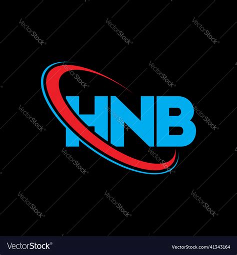 Hnb logo letter design Royalty Free Vector Image