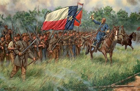 Maritato Civil War Gettysburg Texas Art Print HOOD'S TEXANS CSA Texas ...