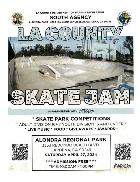 Alondra Park - Skate Jam, Alondra Skate Park, Torrance, 27 April 2024 | AllEvents.in