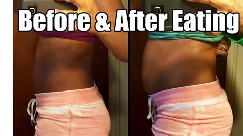 My Stomach Before & After Eating BIG Meal - YouTube