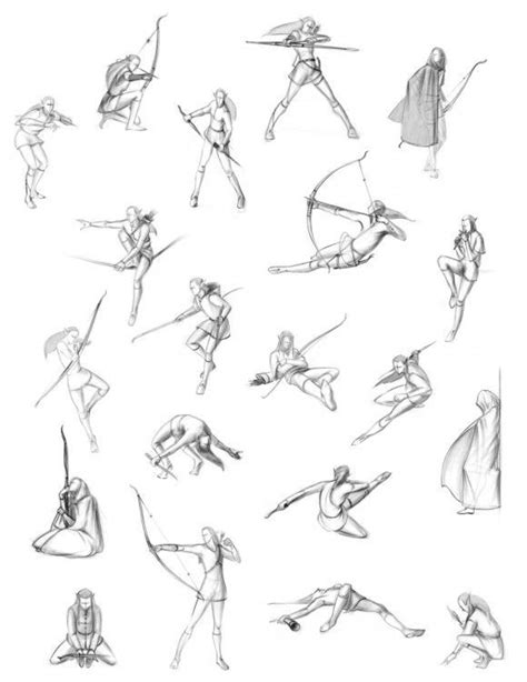 10+ Awe-Inspiring Keep A Sketchbook Have Fun Ideas | Archer poses, Drawing poses, Archery poses ...