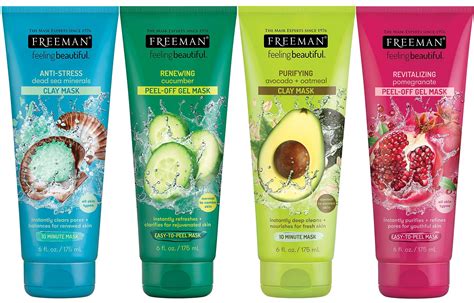 Freeman Facial Mask Variety Bundle for Skin Care, Peel Off Face Masks with Clay + Dead Sea ...