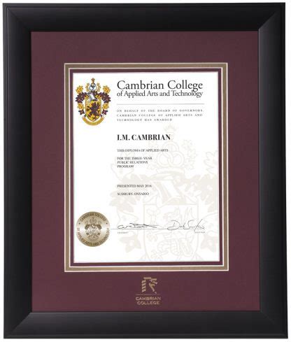 Infused Black Diploma Frame – Cambrian