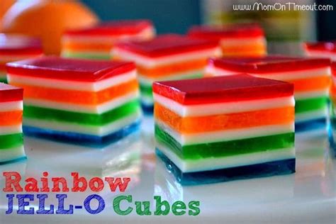 Rainbow JELLO Cubes | Cube recipe, Jello recipes, Dessert recipes