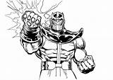Printable Coloring Thanos sketch template