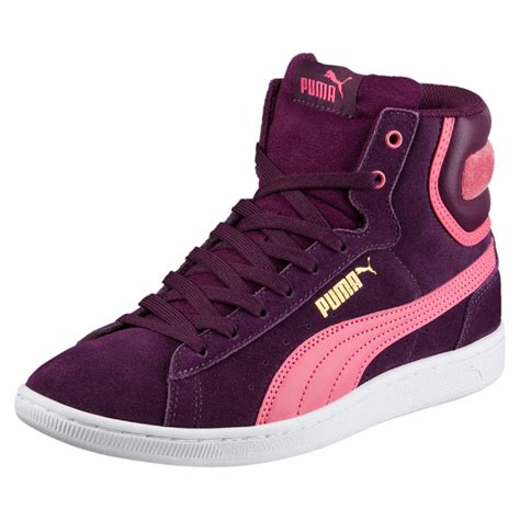 PUMA Suede Vikky Mid Women's High Top Sneakers in Purple - Lyst