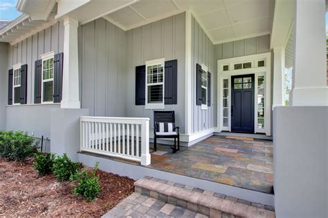 Coventry Grey Exterior with White Dove Trim