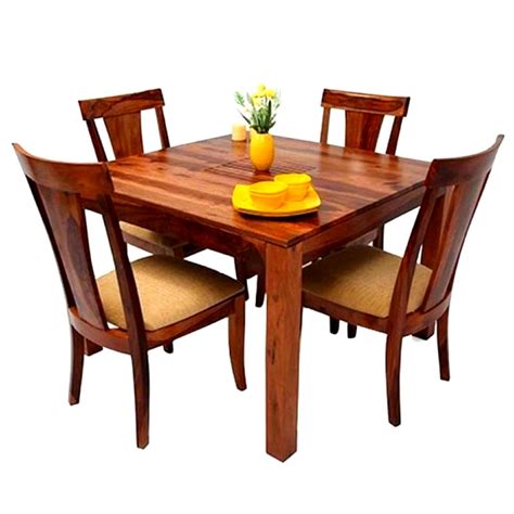 Wooden Dining Table Set 4 Seater