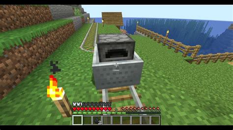 How to create furnace minecart in Minecraft - YouTube