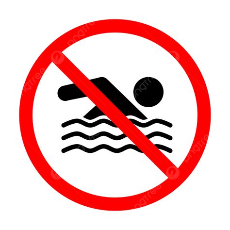 No Swimming Icon, No Swimming, No Swimming Vector, No Swimming Sign PNG and Vector with ...