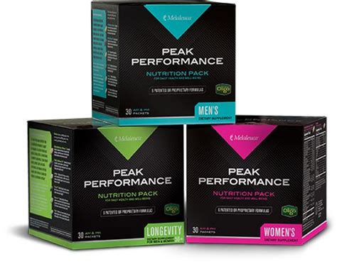 Melaleuca - Peak Performance Nutrition Pack. These patented, proprietary products delivers ...