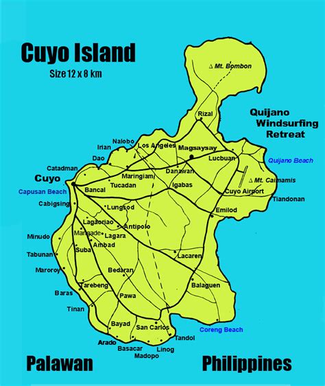 Cuyo Island Palawan Philippines Map - Cuyo Island Palawan Philippines ...