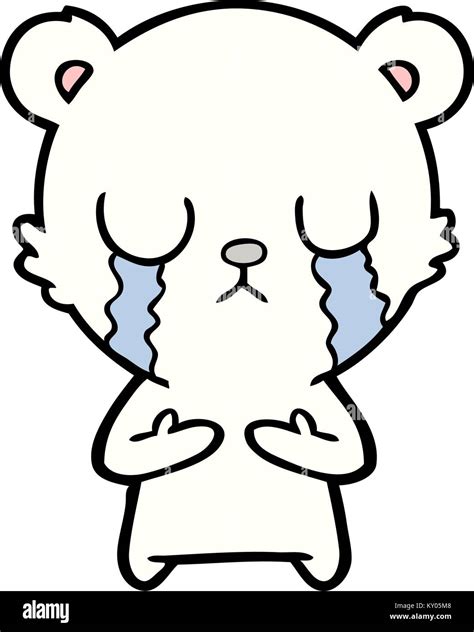 sad little polar bear cartoon Stock Vector Image & Art - Alamy