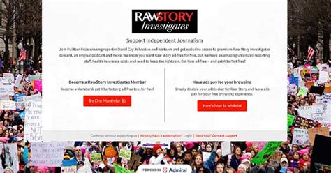 RawStory Launches Paid Multi-site Subscription Offer with Admiral VRM