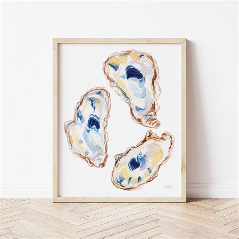 "Here's an oysters watercolor print from my original watercolor ...