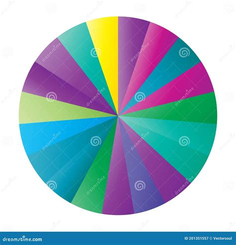 Circle Pie Chart, Pie Diagram Icon from 2 To 20 Sections. Simple, Basic Infochart, Infographic ...