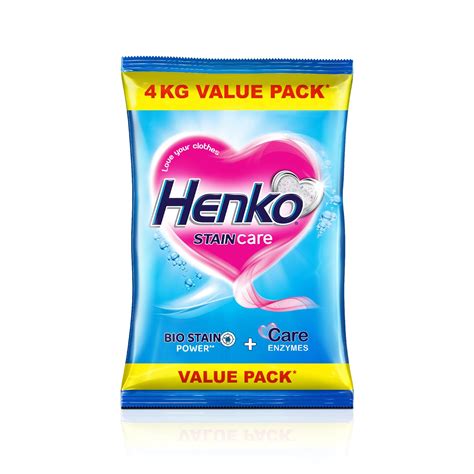 Buy Henko Stain Care Detergent Powder 4 Kg For Hand Wash & Top Load Machine - New Henko Stain ...