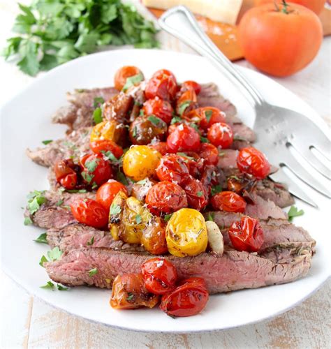 Italian Flank Steak with Roasted Cherry Tomatoes