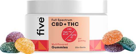 CBD Gummies w/ Delta 9 THC from Five CBD + 5 mg THC