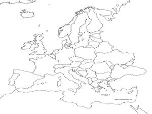 Blank Europe Outline Map Organizer for 6th - 10th Grade | Lesson Planet