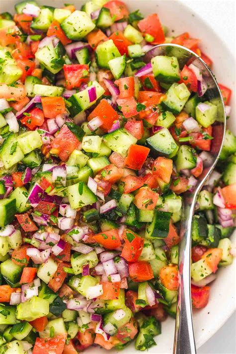 Simple Shirazi Salad (Persian Recipe) - Little Sunny Kitchen