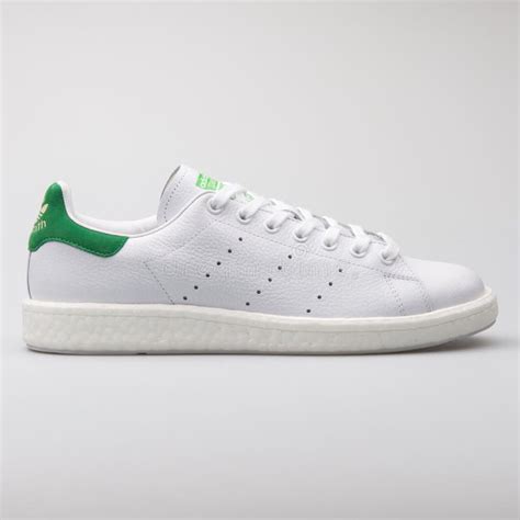 Adidas Stan Smith White And Green Sneaker Editorial Photo - Image of ...