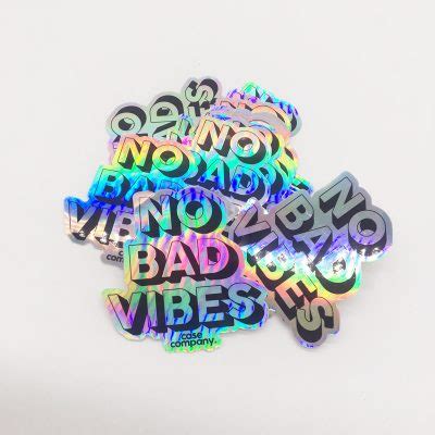 Rainbow Holographic Stickers Label