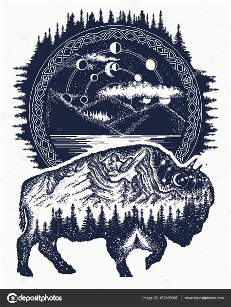 autor bič Evakuace native american buffalo symbol tattoo hlasitý ...