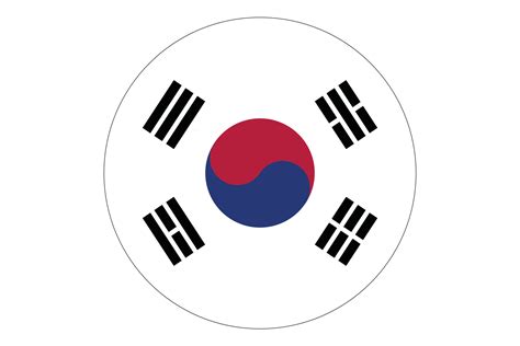 Circle flag vector of South Korea 11074197 Vector Art at Vecteezy