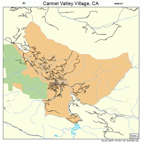 Carmel Valley Village California Street Map 0611324