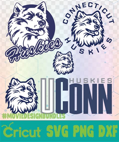 CONNECTICUT HUSKIES FOOTBALL NCAA LOGO SVG, PNG, DXF - Movie Design Bundles