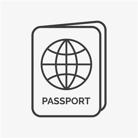 Passport vector icon isolated on white background. Traveling sign 5720394 Vector Art at Vecteezy