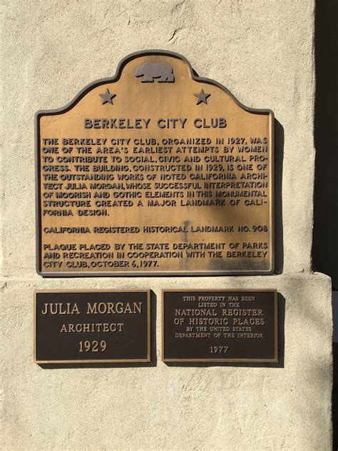 Read the Plaque - Berkeley City Club