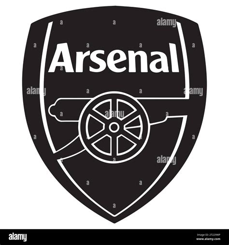 Arsenal FC Black and White Logo England professional football league ...