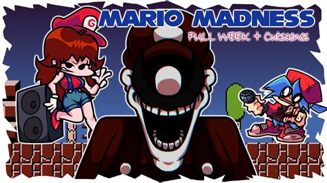 FNF mod : VS Mario's Madness FULL WEEK + Cutscenes | Friday Night ...